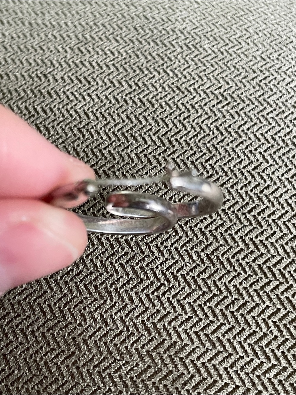 Sterling Silver Loop Hoop Earrings - Picture 8 of 8